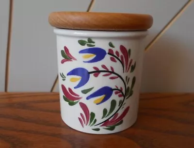 £24.99 • Buy WELSH DRESSER Tiny Storage, Spice Jar Wooden Lid PORTMEIRION Green Back Stamp