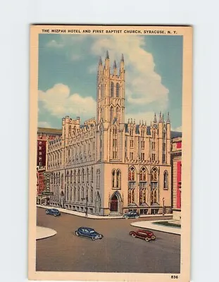 Postcard The Mizpah Hotel And First Baptist Church Syracuse New York • $8.39