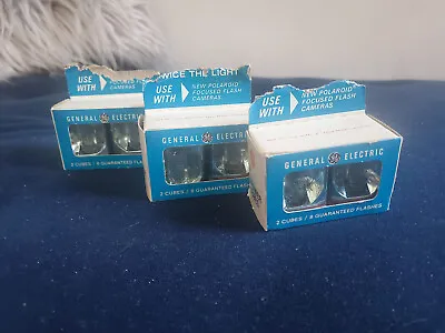 General Electric Hi Power Camera Flash Cubes Lot Of 3 2-Packs New Old Stock • $35