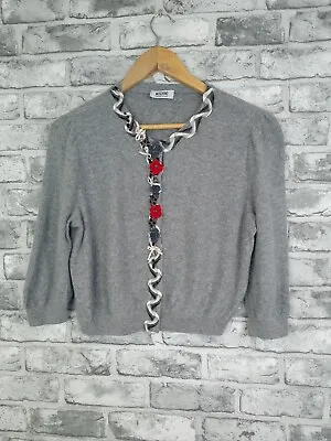 Mochino Cheap And Chic Cardigan Size 14 Grey Vintage Cropped • $149.31