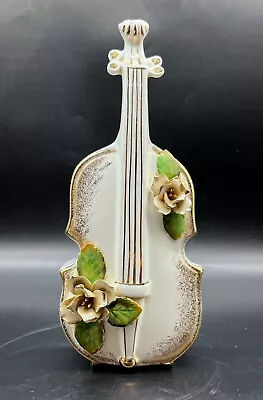 Enterprise Exclusive Violin Cello Ceramic Wall Pocket Planter Vase • £15.44