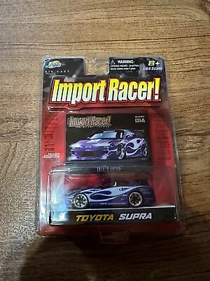 Jada Import Racer Toyota Supra Purple W/Collectible Trading Card • $5.56