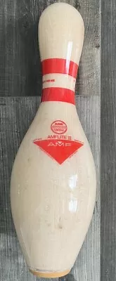 AMF Amflite II 2 300 Perfect Game Score Award WIBC ABC Wooden Bowling Pin Trophy • $50