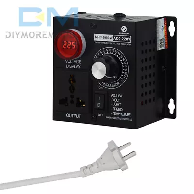 4000W Voltage Regulator Speed Motor Fan Dimmer Variable Controller AC110V-220V • $27.59