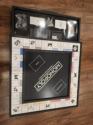 Black Wooden Monopoly Deluxe Edition Board Game -  OPEN BOX PLS SEE PICTUR • $129.99