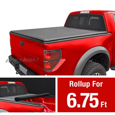 Fit 2017-2024 Ford F-250 F-350 Super Duty 6.75' Bed Soft Roll-up Tonneau Cover • $179