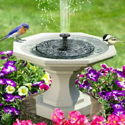 £12.99 • Buy UK Solar Powered Water Feature Pump Floating Garden Pool Pond Bird Bath Fountain