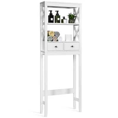 £54.99 • Buy Over The Toilet Storage Shelf Wooden Bathroom Organizer Freestanding Toilet Rack