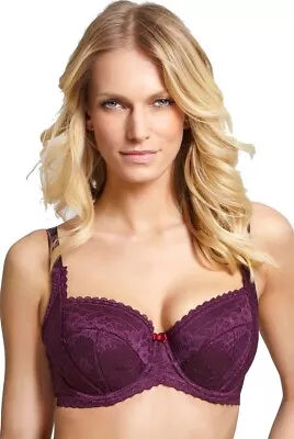 Panache Petra Plum Purple Underwired Balcony Bra • £17.50