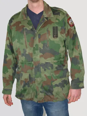 Authentic Serbian Yugoslavian Army F2 Field Jacket Coat Military Camouflage Camo • $26.57