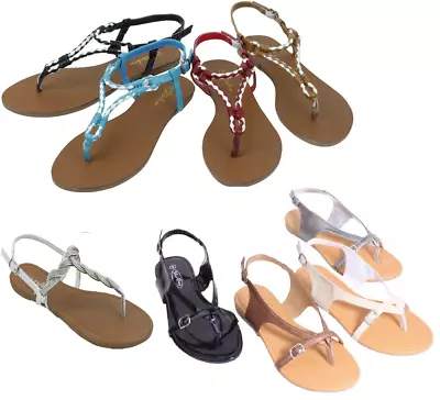 New Starbay Women's Fashion Sequins T-Strap Flat Thong Sandals • $9.99