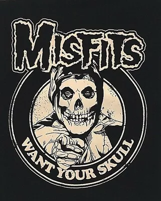 MISFITS Want Your Skull  Big Back Patch  Punk Ramones • $9.31