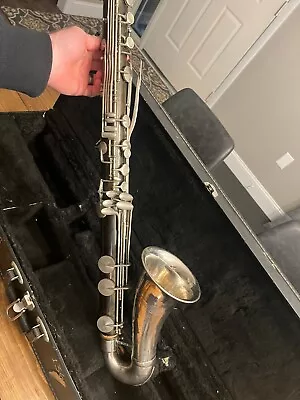 Vintage Evette Buffet Bb Bass Clarinet Low Note Eb W/ Wurlitzer Bell - VERY NICE • $1955