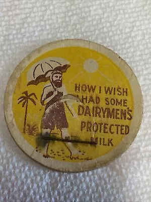 Dairymens Hawaii Bottled Milk Caps Top Lids Milk Covers ORIGINAL 1950’s/60’s • $14.75