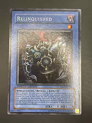 Yugioh Relinquished Secret Rare V. Good Condition Mc1-en003 • £8.99