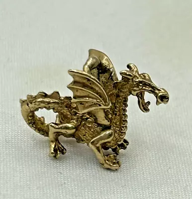 Vintage 14k Yellow Gold Welsh Dragon Charm 3D Pendant 1.8 G Must See! • $275