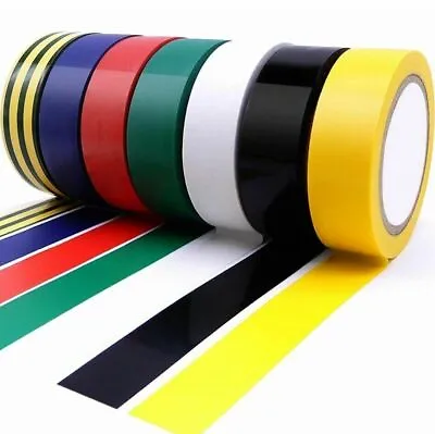 6x Pack PVC Electrical Insulating Tape Flame Retardant Coloured Insulation Tapes • £2.85