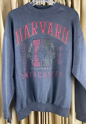 VINTAGE Harvard University Sweatshirt Mens XL Dk Gray College Sweater USA MADE * • $22