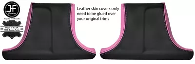 Black & Pink Leather 2x Lower B Pillar Covers For Mercedes W202 C Class 93-00 • $168.29