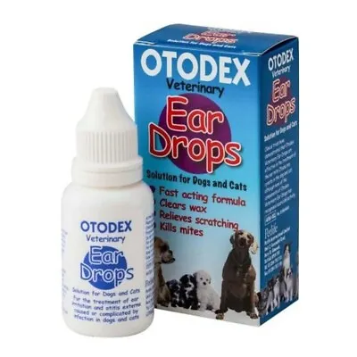 Otodex Ear Drops For Dogs And Cats Fast Acting Formula Helps Clear Wax 14ml • £8.29