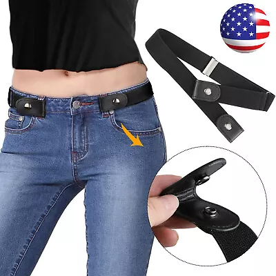 Buckle Free Elastic Invisible Waist Belt For Jeans No Bulge Hassle Men Women USA • $5.95