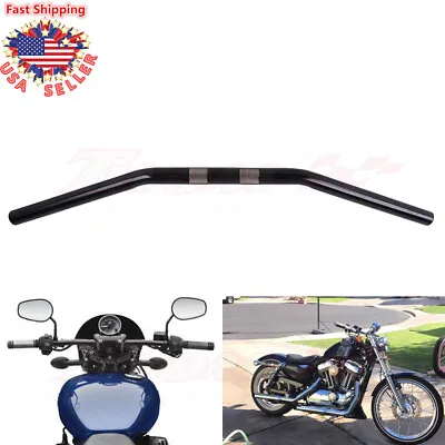 1  Black Drag Bar Handlebar Iron For Harley Sportster 883 1200 Honda VTX Shadow • $34.73