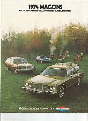 1974 Chevrolet Station Wagon Brochure:  Caprice Impala Chevelle Malibu Vega  • $6.99