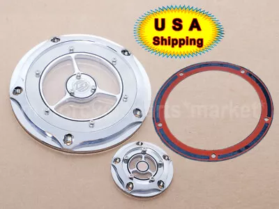 5 Hole Derby Cover & Points Covers For Harley Dyna Road King Fat Boy FLD FLHR US • $54.13