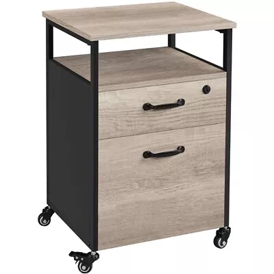  Rolling File Cabinet Mobile Office Cabinet On Wheels File Cabinet 2 Drawers • $89.99