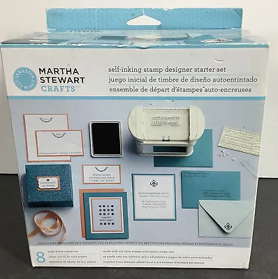 Martha Stewart Crafts Self Inking Stamp Designer Starter Set 8 Piece Starter Set • $21