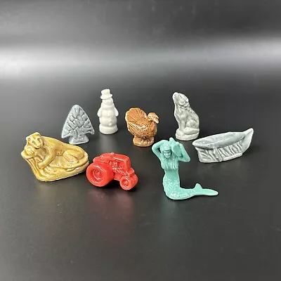 Nice Lot Of 8 Wade Whimsies Porcelain Figurines Turkey Mermaid Tractor England • $6