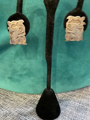 VTG Mayan Aztec 900 Coin Signed R & M Screw-back Earrings Guatemala • $28