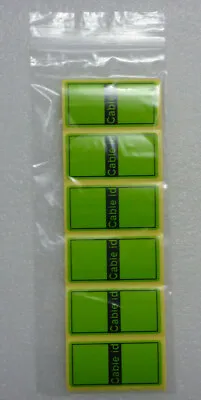 50x Cable Id Tidy Labels Self Adhesive Sticky Identification Stickers Tags Green • £2.45