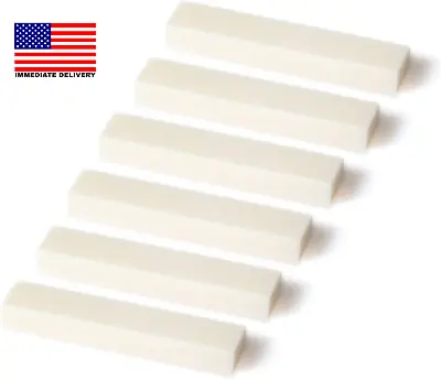 6Pcs Guitar Bone Nuts Blank Guitar Bridge Saddle And Nut Pure Bone Nut For Ele • $14.62