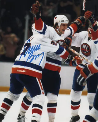 Mike Bossy New York Islanders Hockey SIGNED Celebration 8x10 Photo COA! • $65
