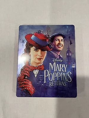 Mary Poppins & Mary Poppins Returns (4K/Blu/DVD) Best Buy Steelbooks VERY GOOD • $28.80