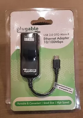 Plugable USB 2.0 OTG Micro-B Ethernet Adapter 10/100Mbps Model: USB2-OTGE 100 • $10