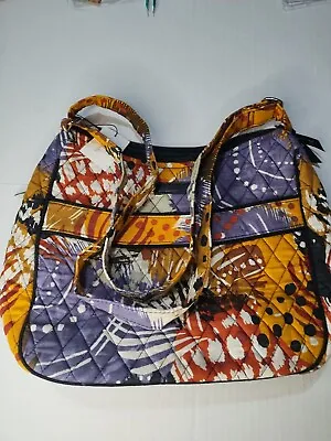 Vera Bradley Paint Feathers Carryall Crossbody Shoulder Bag Purse And Wallet NWT • $46