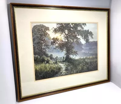 Autumn Mist By David Dipnall Framed Landscape Contemporary Art Print • £45