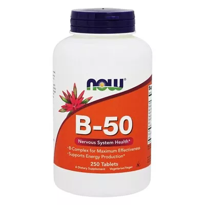 NOW Foods Vitamin B50 250 Tablets • $26.89