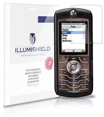 ILLumiShield Phone Screen Protector W Anti-Bubble/Print 3x For Motorola SLVR L7 • $7.65