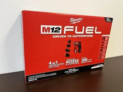 Milwaukee M12 FUEL 12V Li-Ion 4-in-1 Drill Driver Kit W/4-Tool Heads 2505-22 NEW • $138.99