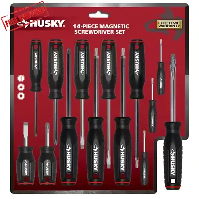 Husky Screwdriver Set With Magnetic Tip (14-Piece) ✅✅✅ • $19.87