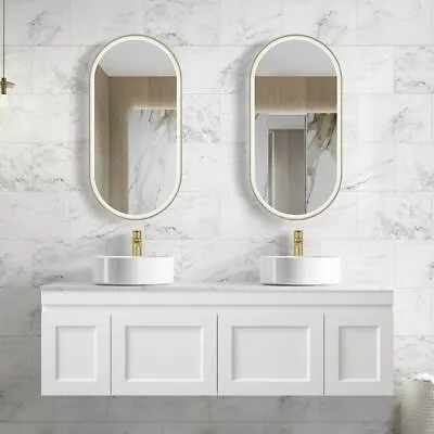 1500*455*445mm Hampton Mark II Matte White Wall Hung Vanity • $1609