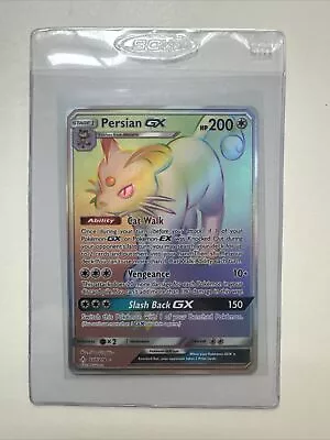 Pokemon Persian GX 227/214 Rainbow Rare Unbroken Bonds Near Mint • $10.50