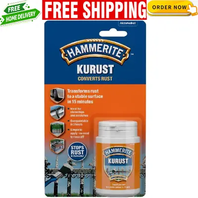 Hammerite Kurust Rust Killer Converts Rusty Metal 1 Coat Rust Treatment 90ml • £5.89