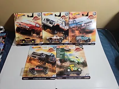 Hot Wheels Premium Car Culture 2019 Desert Rally Set Of 5 Complete Real Riders  • $35.99