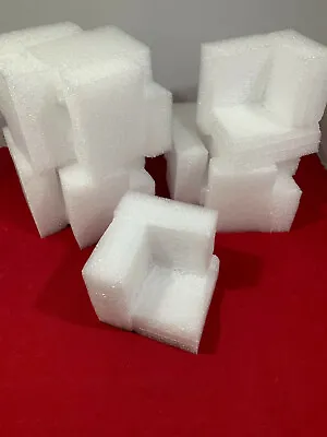 8 Packing Foam Corners 120x120x120mm 40mm Thick For Heavy Items Computer Etc. • £14.99