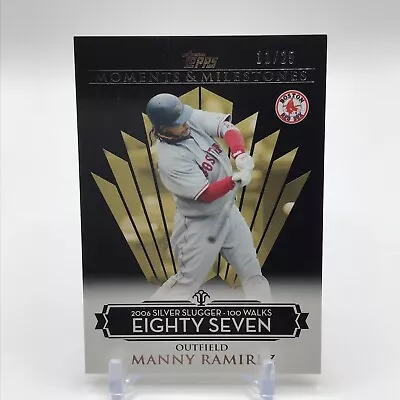 2008 Topps Moments & Milestones #119 Manny Ramirez 11/25 Black Card Red Sox  • $14.99