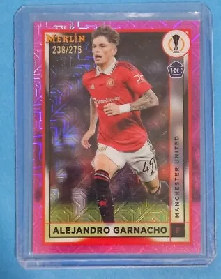 2023 Topps UEFA Alejandro Garnacho Merlin Pink Mojo RC Rookie Man United /275 • $22